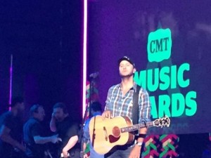 This was taken right before Luke Bryan started his performance at the CMT Awards.  Luke, we'll see you in Effingham October 15!