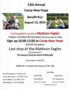Camp New Hope 2016 Ride flyer