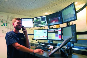 Lake Land College is offering a new short-term Public Safety Telecommunicator certificate this spring for people interested in the high-demand dispatching field. Pictured here is Gabriel Boedecker, 911 telecommunicator for Coles County Emergency Communications. 